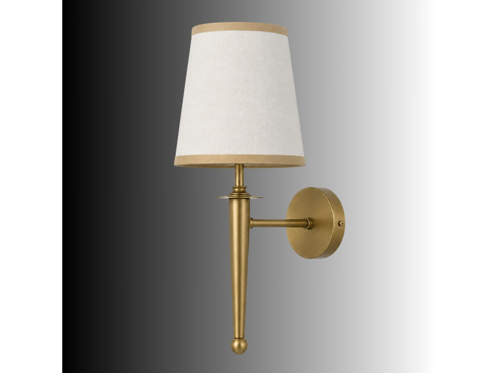 Applique da parete in metallo "Milano" - 22 x 22 cm - Beige