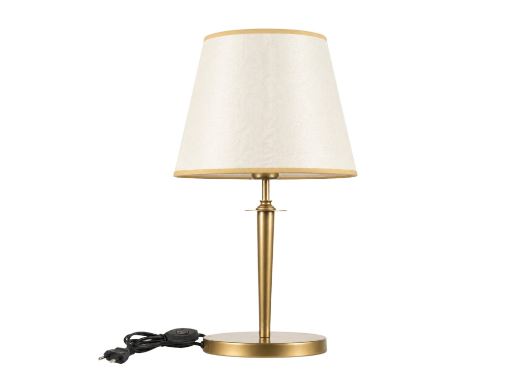 Lampada da tavolo in metallo "Milano" - 31 x 31 cm - Beige