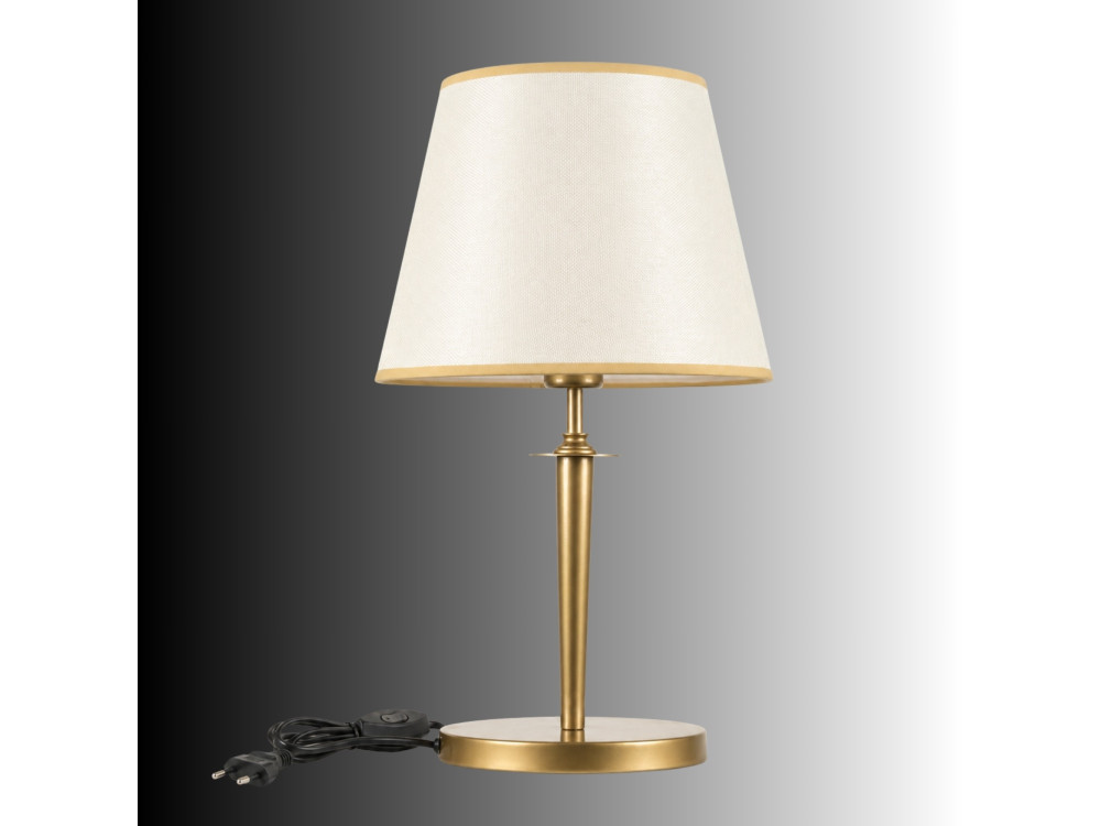 Lampada da tavolo in metallo "Milano" - 31 x 31 cm - Beige