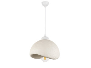 Lampada a sospensione in metallo "Vegas" - 21 x 20 cm - Bianco