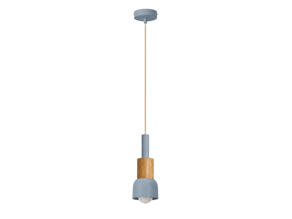 Lampada a sospensione in metallo "Elwood" - 10 x 25 cm - Blu