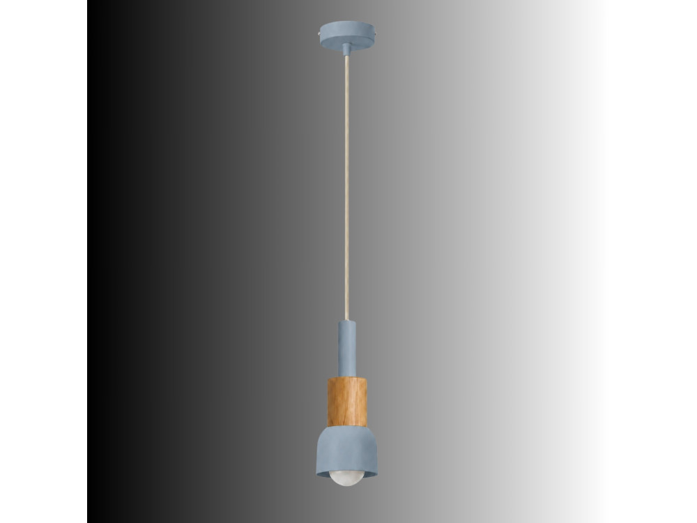 Lampada a sospensione in metallo "Elwood" - 10 x 25 cm - Blu