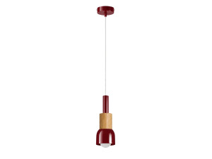 Lampada a sospensione in metallo "Elwood" - 10 x 25 cm - Rossa