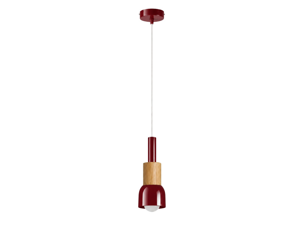 Lampada a sospensione in metallo "Elwood" - 10 x 25 cm - Rossa