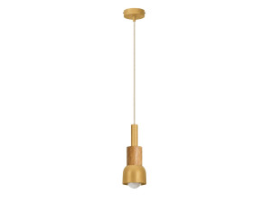 Lampada a sospensione in metallo "Elwood" - 10 x 25 cm - Giallo