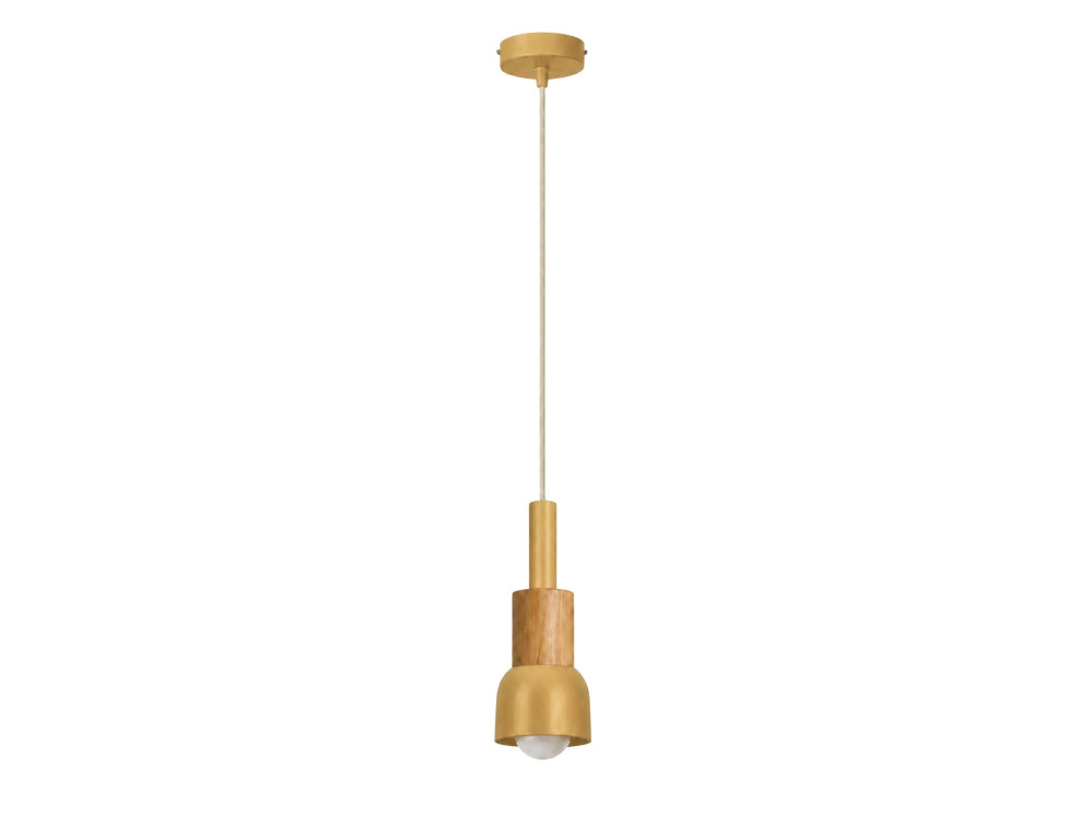 Lampada a sospensione in metallo "Elwood" - 10 x 25 cm - Giallo