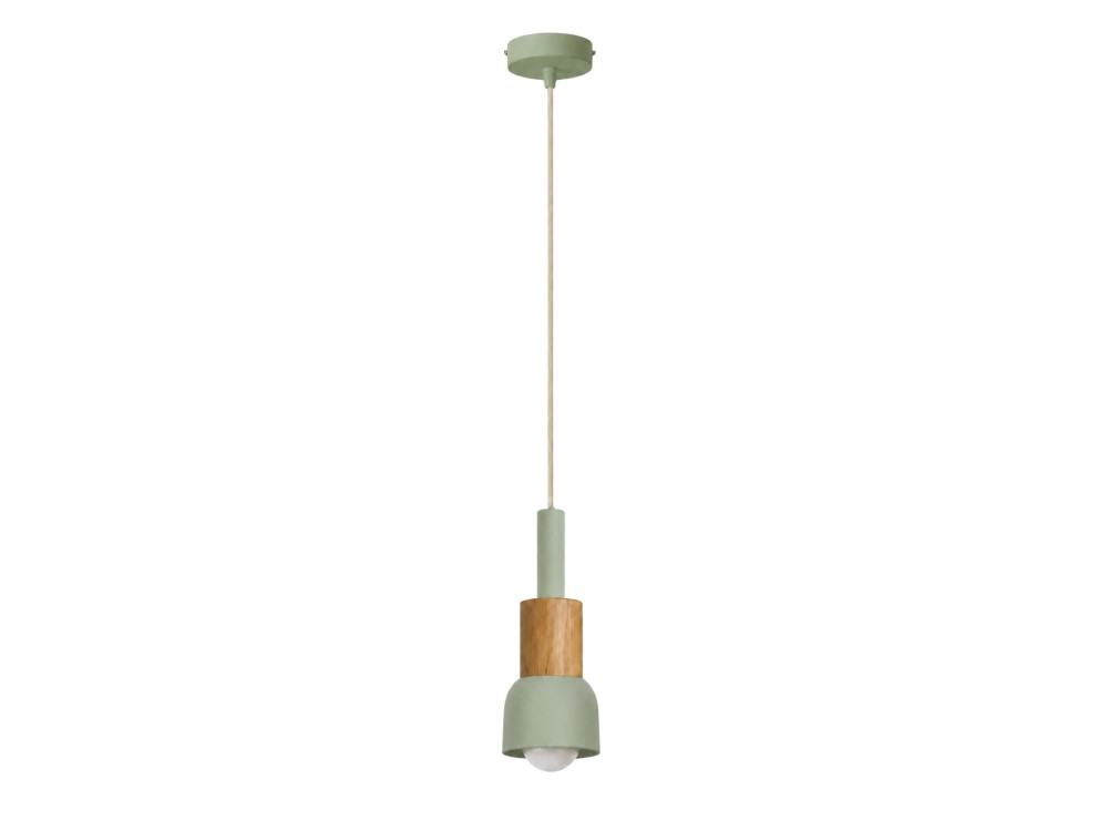 Lampada a sospensione in metallo "Elwood" - 10 x 25 cm - Verde