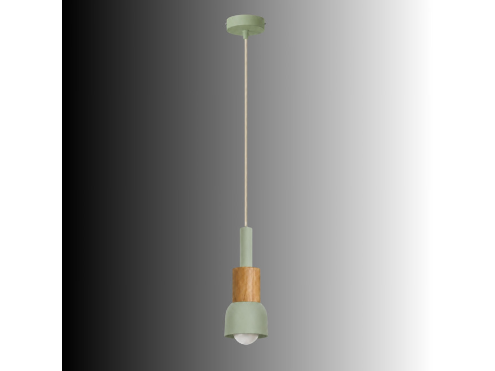 Lampada a sospensione in metallo "Elwood" - 10 x 25 cm - Verde