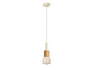 Lampada a sospensione in metallo "Elwood" - 10 x 25 cm - Beige