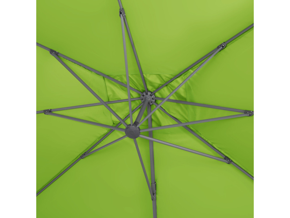 Ombrellone decentrato in alluminio SUN 4 - Rettangolare - 3 x 4 m - Verde - Piastrelle incluse