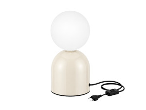 Lampada da tavolo in metallo "Pupa" - 14 x 14 x 25 cm - Beige