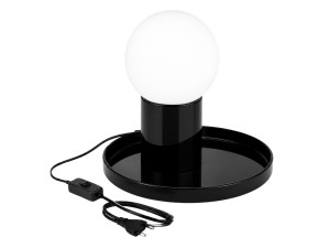 Lampada da tavolo in metallo "Tray" - 20 x 20 x 17 cm - Nera