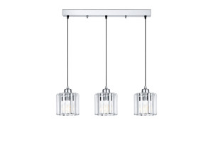 Lampadario in metallo "Yakops" - 65 x 13 x 105 cm - Grigio