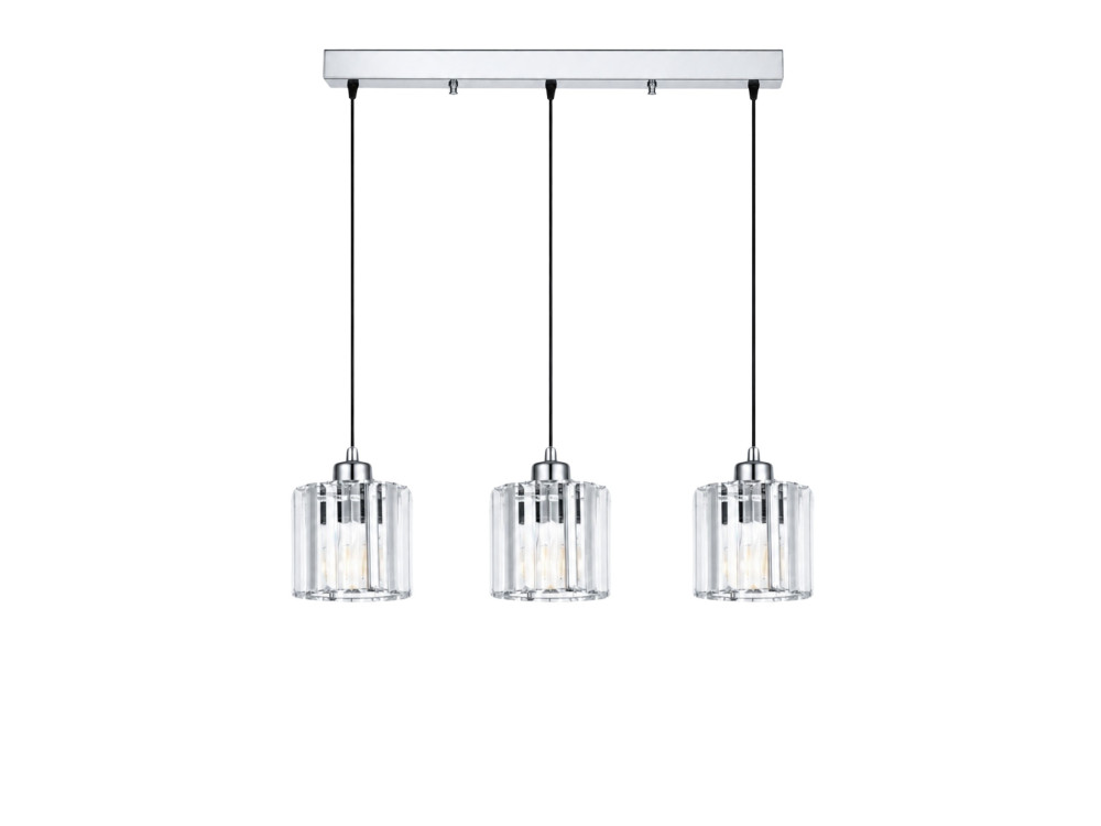 Lampadario in metallo "Yakops" - 65 x 13 x 105 cm - Grigio