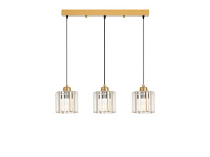 Lampadario in metallo "Yakops" - 65 x 13 x 105 cm - Giallo