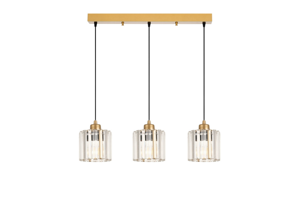 Lampadario in metallo "Yakops" - 65 x 13 x 105 cm - Giallo