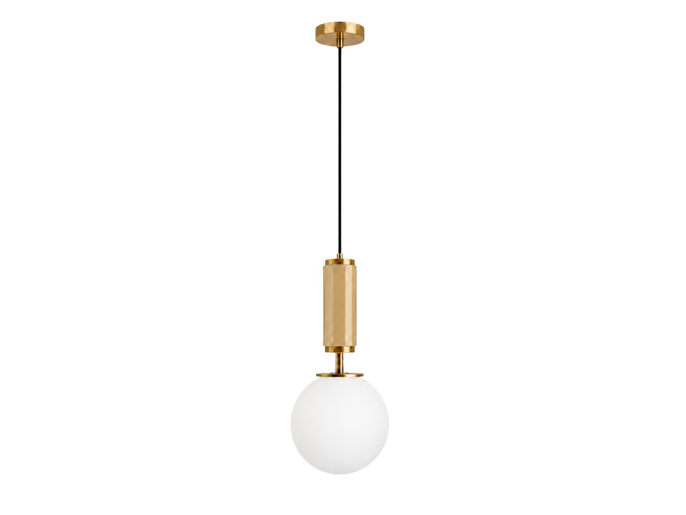 Lampada a sospensione in metallo "Moira" - 15 x 15 x 120 cm - Giallo