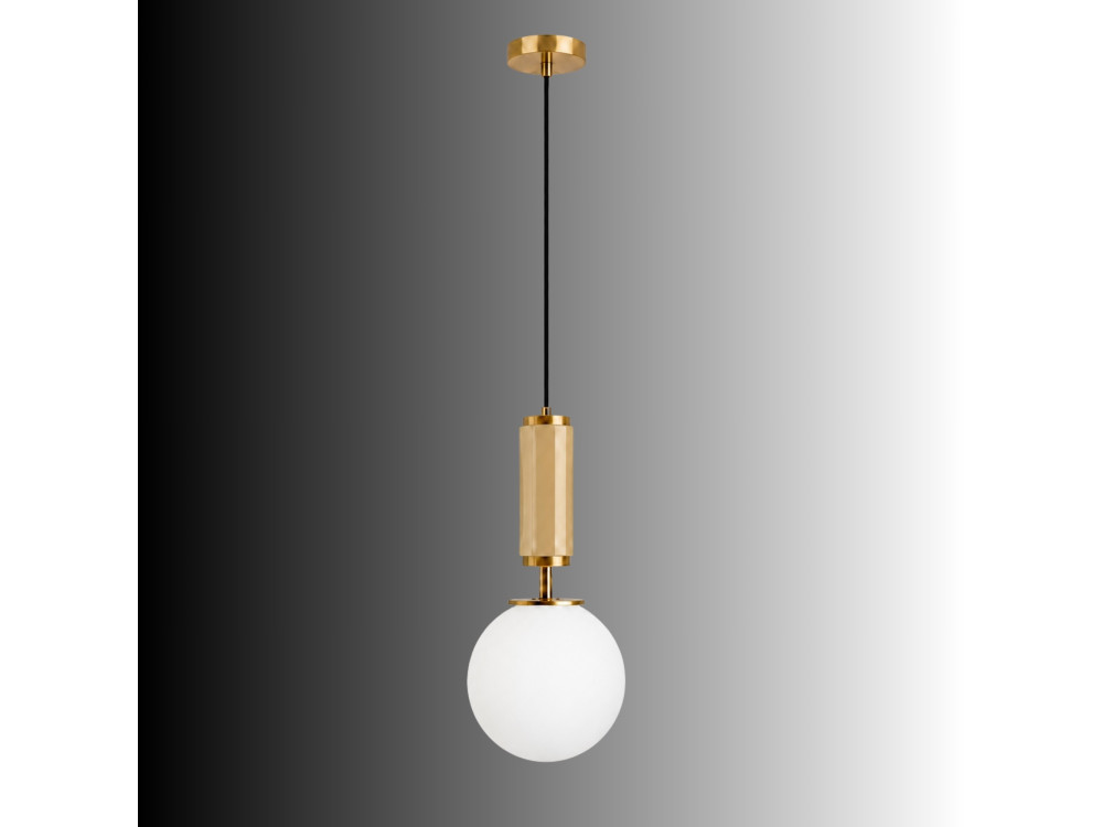 Lampada a sospensione in metallo "Moira" - 15 x 15 x 120 cm - Giallo