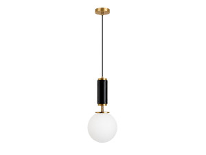 Lampada a sospensione in metallo "Moira" - 15 x 15 x 120 cm - Nero
