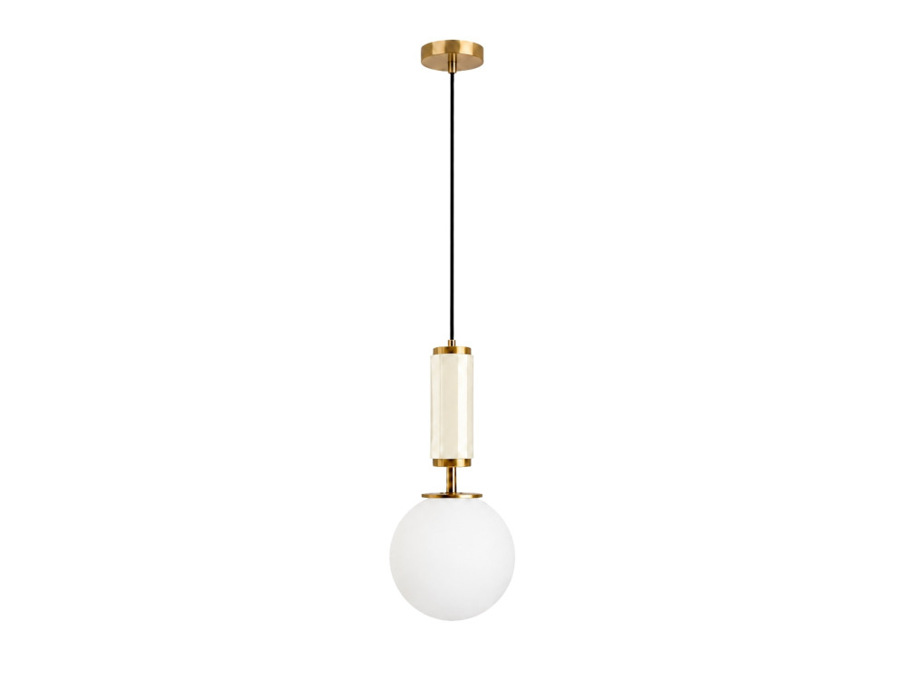 Lampada a sospensione in metallo "Moira" - 15 x 15 x 120 cm - Beige