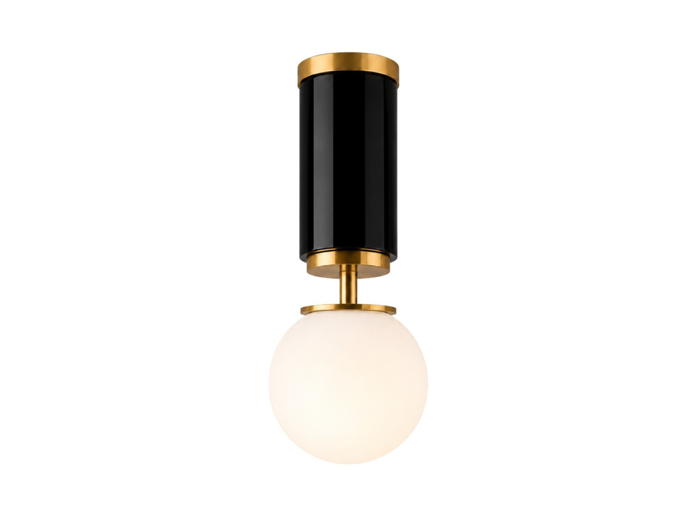 Lampada da soffitto in metallo "Moira" - 15 x 15 x 38 cm - Nero
