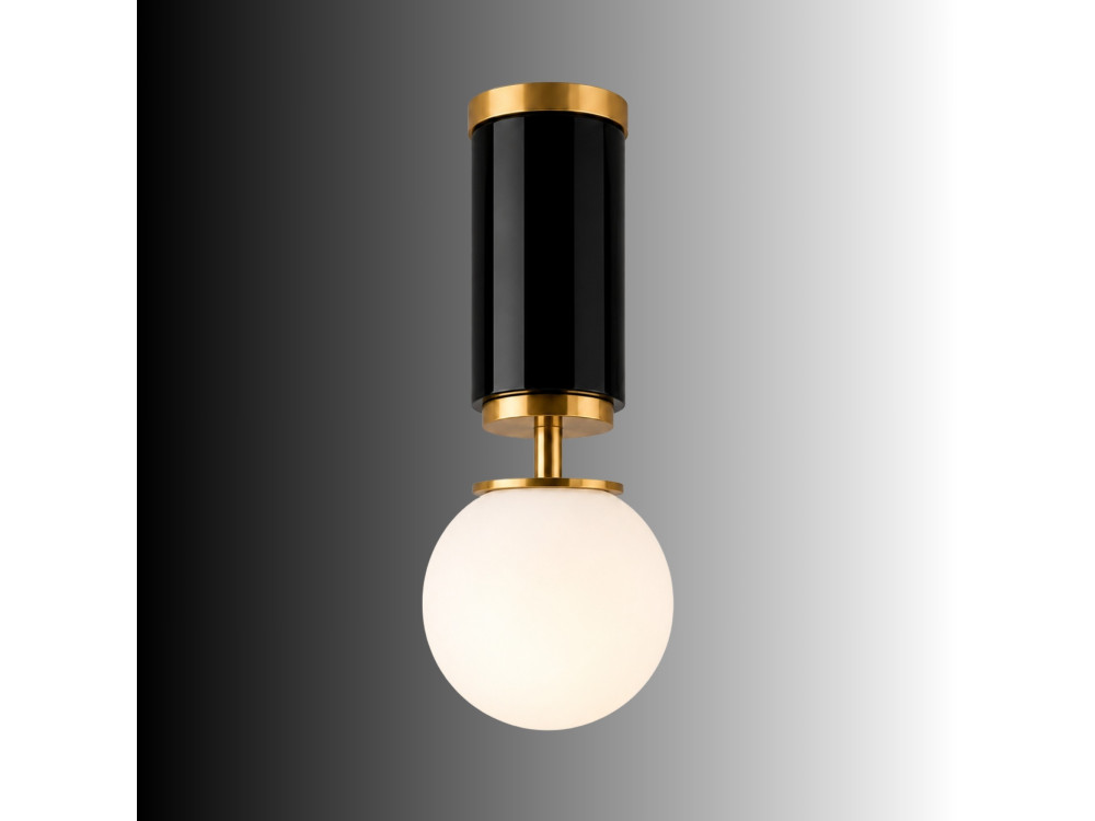 Lampada da soffitto in metallo "Moira" - 15 x 15 x 38 cm - Nero
