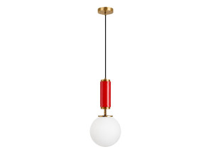 Lampada a sospensione in metallo "Moira" - 15 x 15 x 120 cm - Rossa