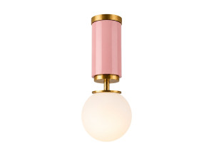 Lampada da soffitto in metallo "Moira" - 15 x 15 x 38 cm - Rosa
