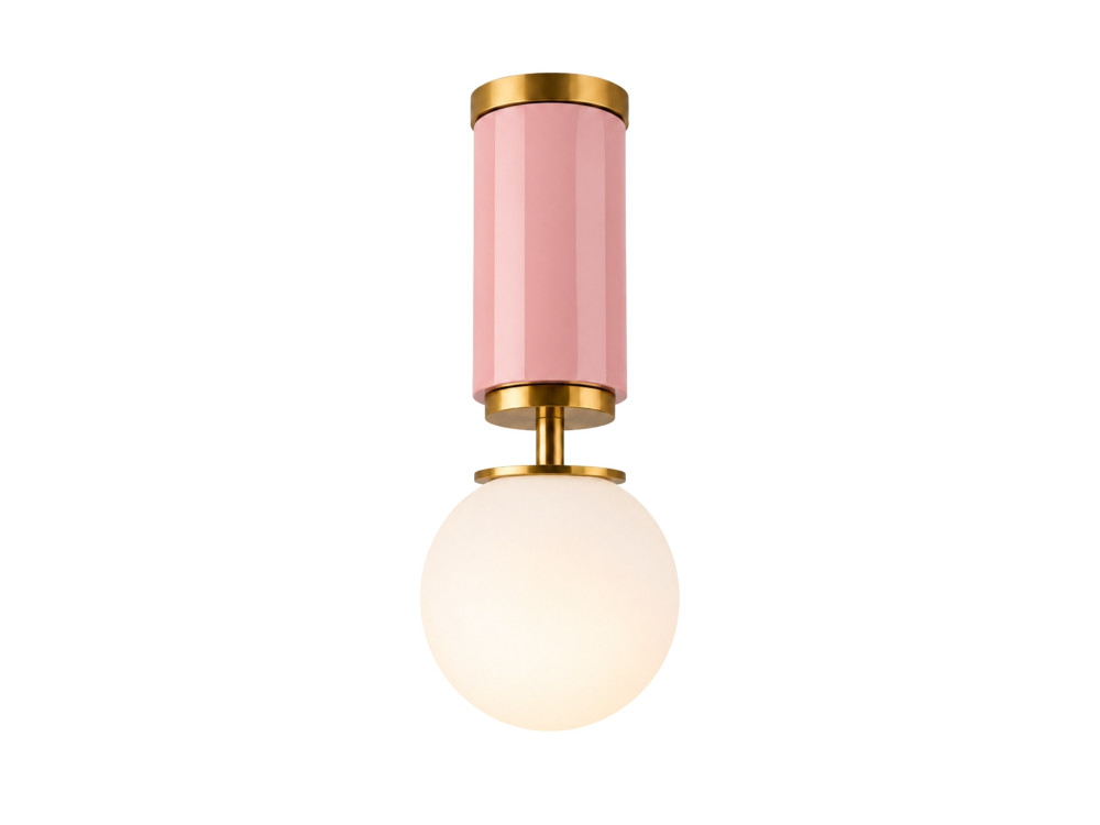 Lampada da soffitto in metallo "Moira" - 15 x 15 x 38 cm - Rosa