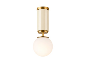 Lampada da soffitto in metallo "Moira" - 15 x 15 x 38 cm - Beige