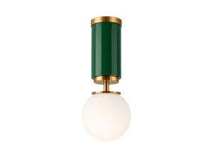 Lampada da soffitto in metallo "Moira" - 15 x 15 x 38 cm - Verde