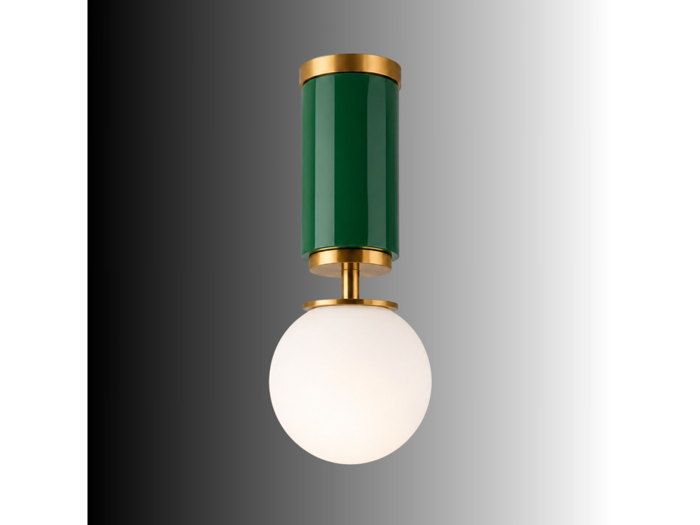 Lampada da soffitto in metallo "Moira" - 15 x 15 x 38 cm - Verde