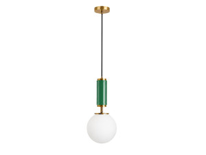 Lampada a sospensione in metallo "Moira" - 15 x 15 x 120 cm - Verde