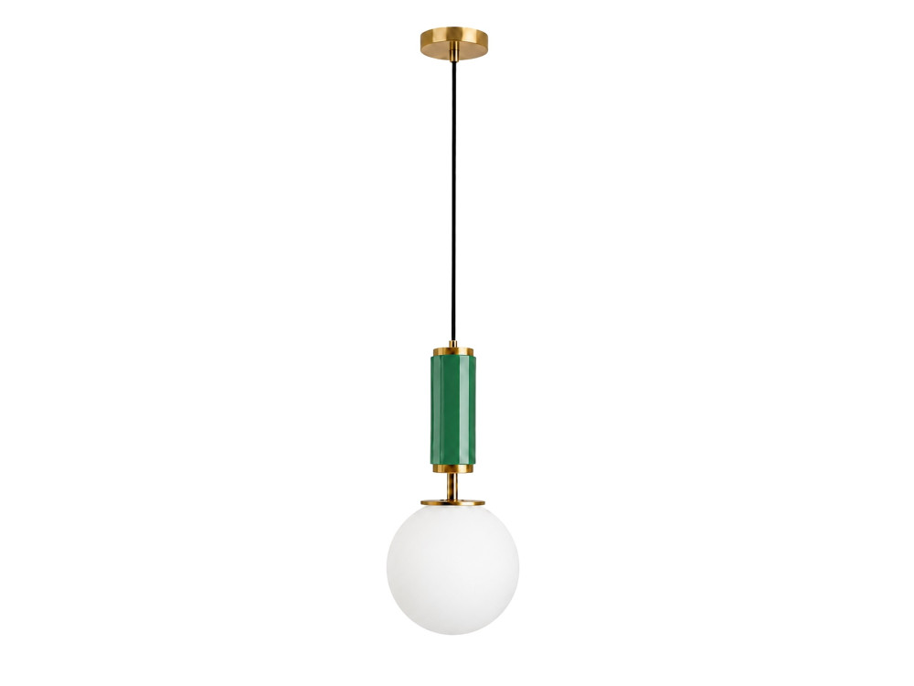 Lampada a sospensione in metallo "Moira" - 15 x 15 x 120 cm - Verde