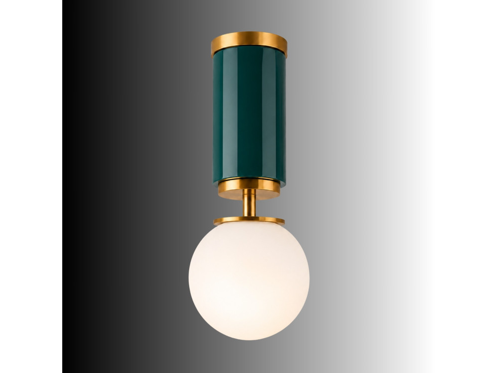 Lampada da soffitto in metallo "Moira" - 15 x 15 x 38 cm - Verde