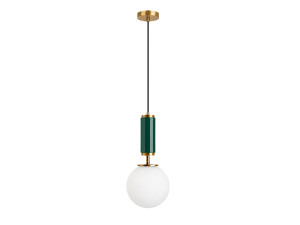 Lampada a sospensione in metallo “Moira” - 15 x 15 x 120 cm - Verde
