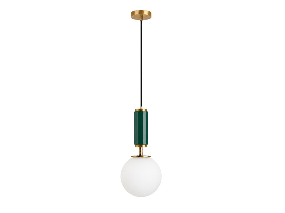 Lampada a sospensione in metallo “Moira” - 15 x 15 x 120 cm - Verde