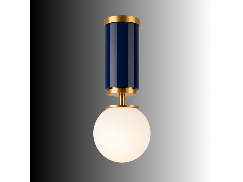 Lampada da soffitto in metallo "Moira" - 15 x 15 x 38 cm - Blu