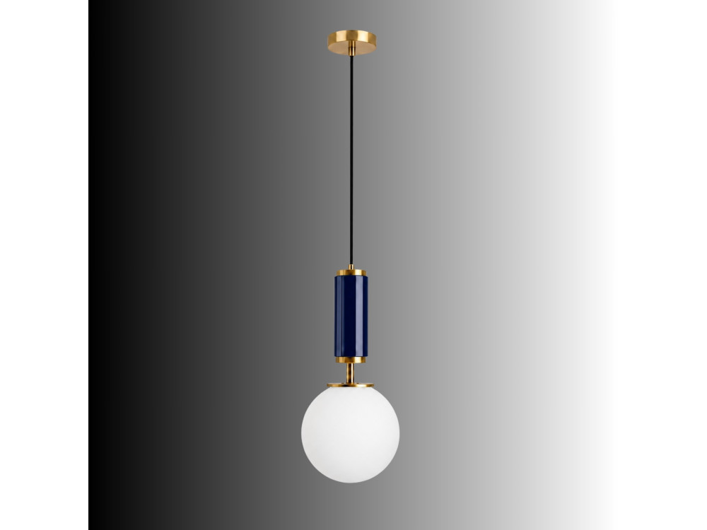 Lampada a sospensione in metallo "Moira" - 15 x 15 x 120 cm - Blu