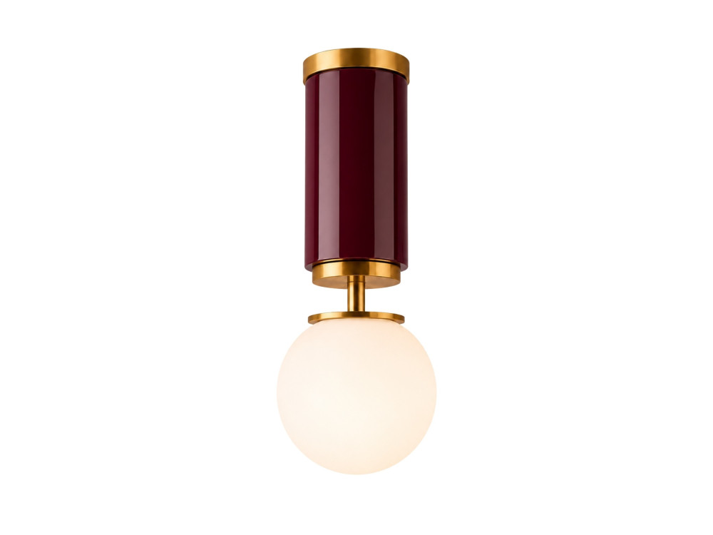 Lampada da soffitto in metallo "Moira" - 15 x 15 x 38 cm - Rosso