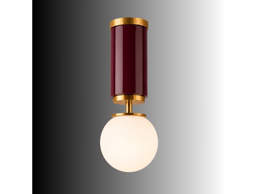 Lampada da soffitto in metallo "Moira" - 15 x 15 x 38 cm - Rosso