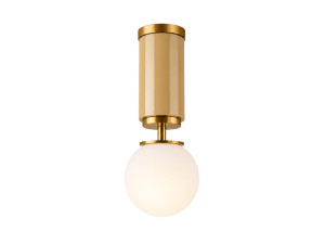 Lampada da soffitto in metallo "Moira" - 15 x 15 x 38 cm - Giallo