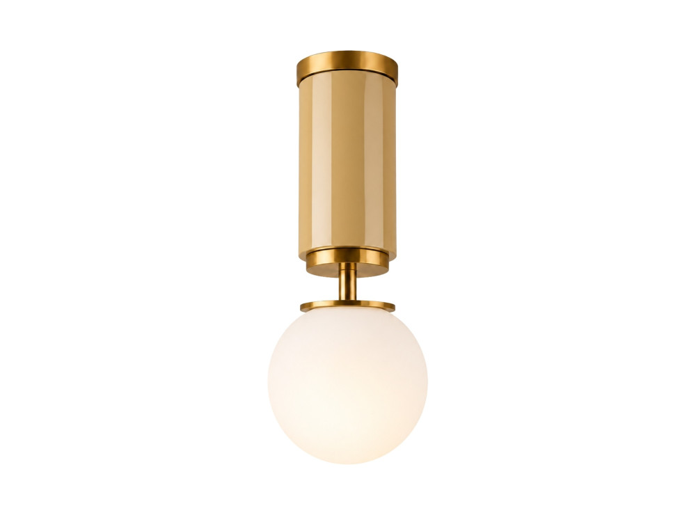 Lampada da soffitto in metallo "Moira" - 15 x 15 x 38 cm - Giallo
