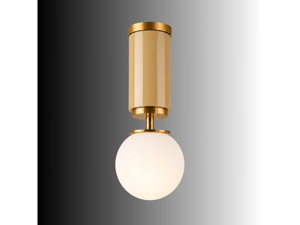 Lampada da soffitto in metallo "Moira" - 15 x 15 x 38 cm - Giallo