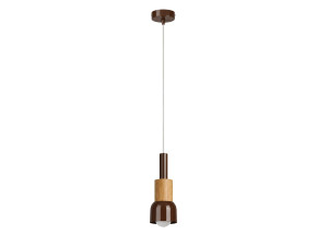 Lampada a sospensione in metallo "Elwood" - 10 x 25 cm - Marrone