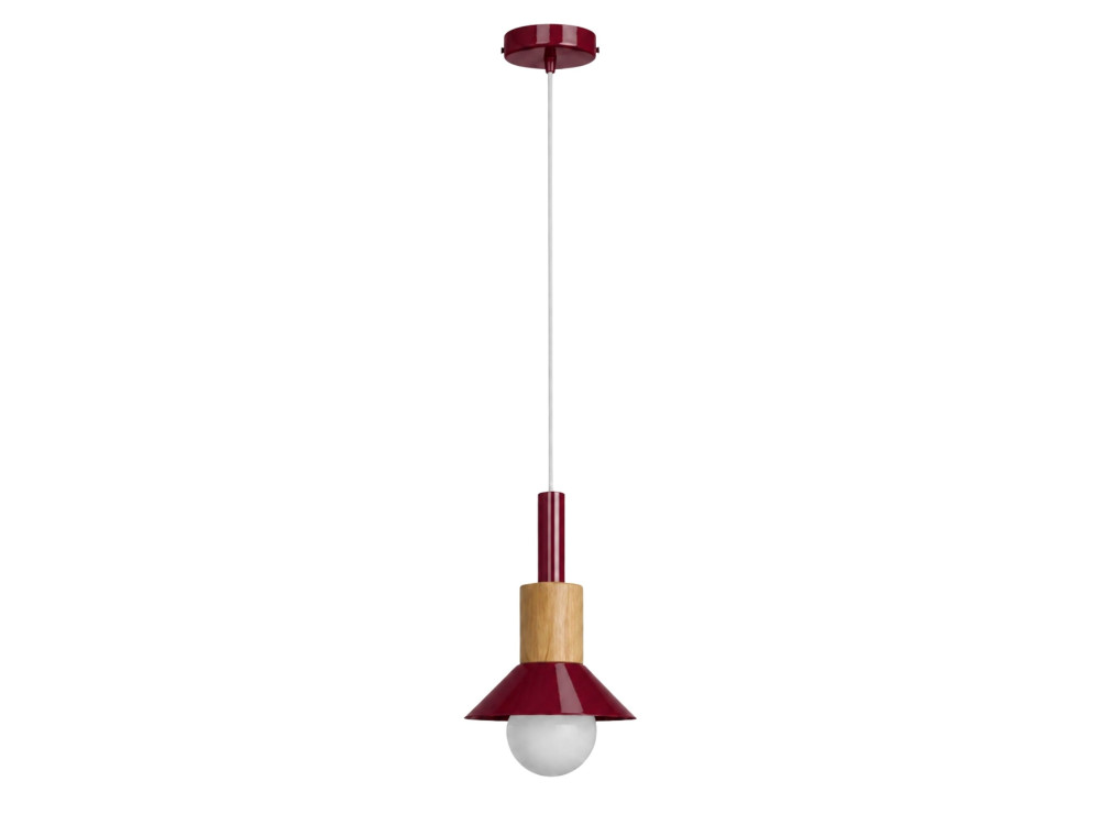 Lampada a sospensione in metallo "Elwood" - 14 x 26 cm - Rossa