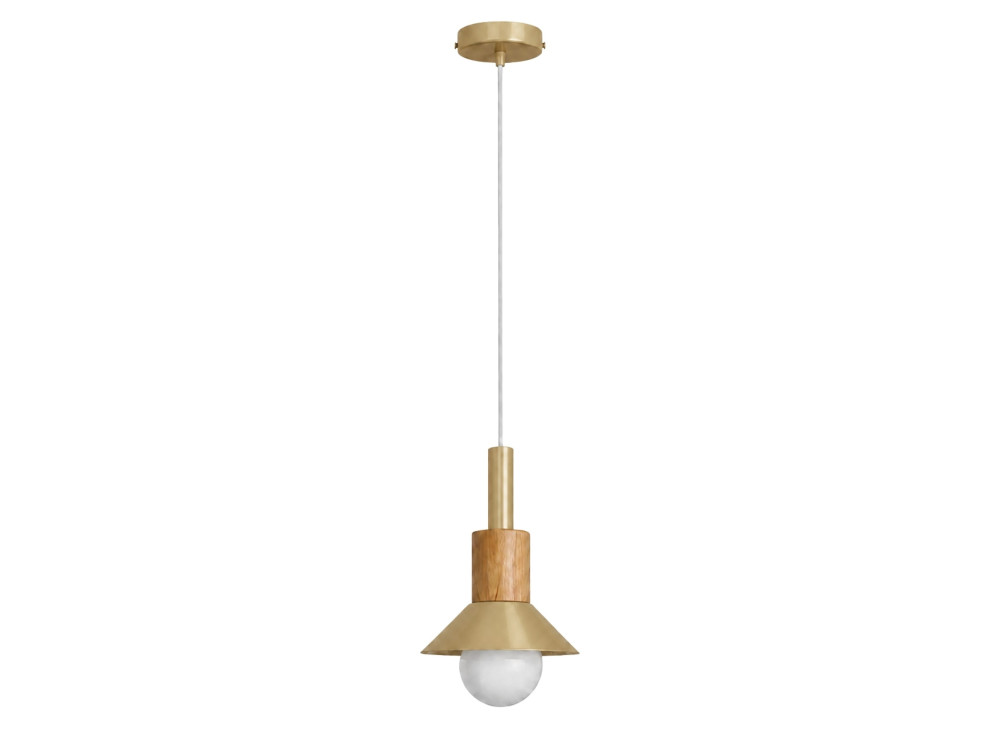 Lampada a sospensione in metallo "Elwood" - 14 x 26 cm - Giallo