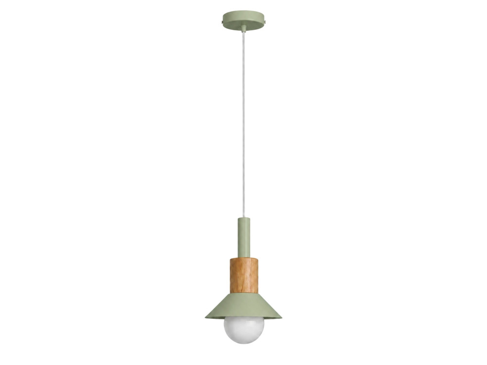Lampada a sospensione in metallo "Elwood" - 14 x 26 cm - Verde