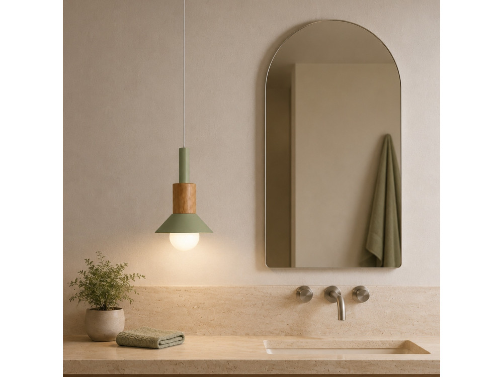 Lampada a sospensione in metallo "Elwood" - 14 x 26 cm - Verde