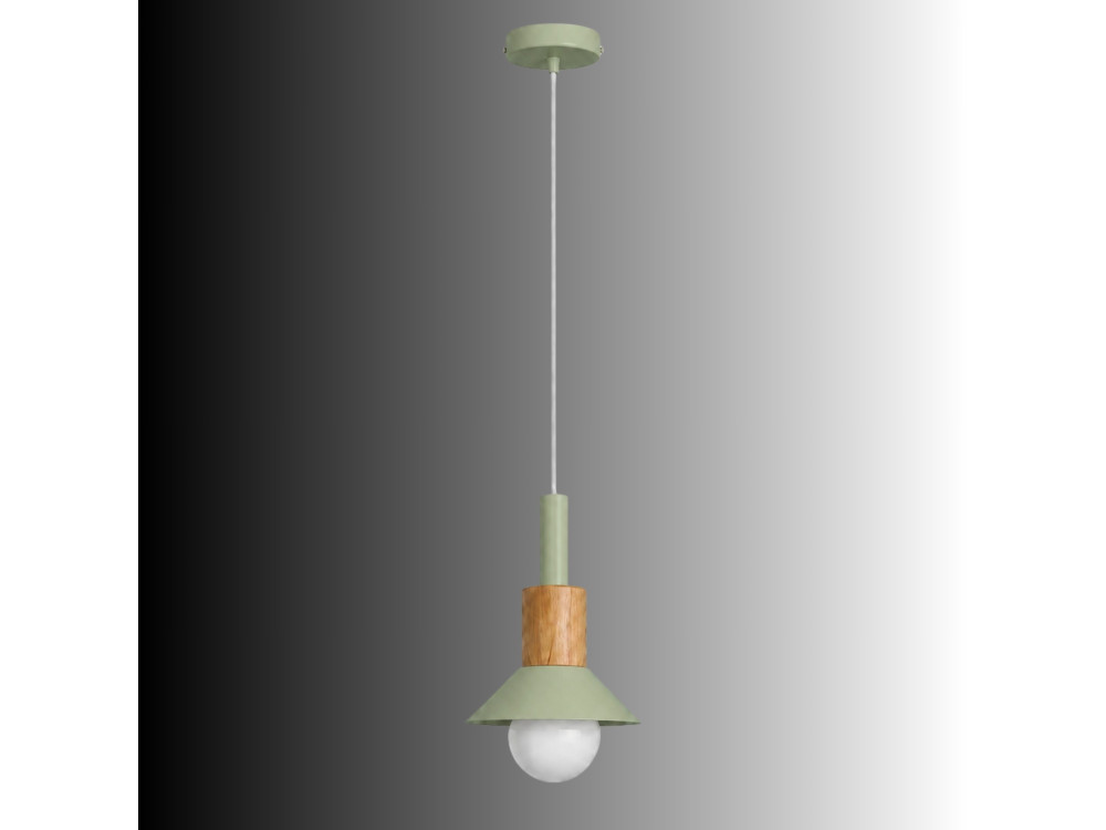 Lampada a sospensione in metallo "Elwood" - 14 x 26 cm - Verde